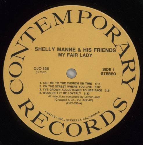 Shelly Manne Modern Jazz Performances Of Songs From My Fair Lady vinyl LP album (LP record) US MNNLPMO875835
