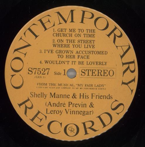 Shelly Manne My Fair Lady vinyl LP album (LP record) US MNNLPMY494090
