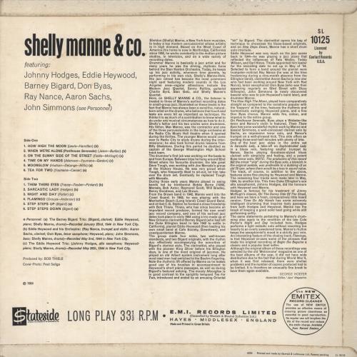 Shelly Manne Shelly Manne And Co. vinyl LP album (LP record) UK MNNLPSH446504