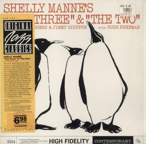 Shelly Manne 'The Three' & 'The Two' vinyl LP album (LP record) US MNNLPTH875606