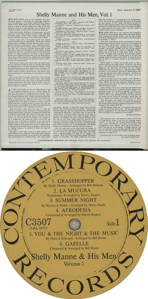 Shelly Manne The West Coast Sound vinyl LP album (LP record) US MNNLPTH634102