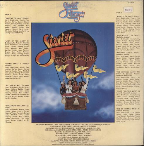 Sherbet Howzat vinyl LP album (LP record) Australian VQ8LPHO860317