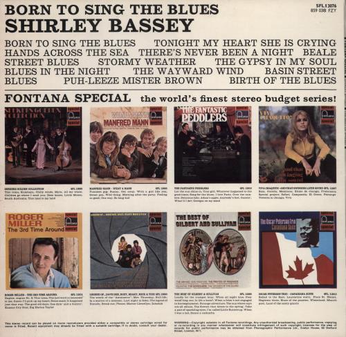 Shirley Bassey Born To Sing The Blues vinyl LP album (LP record) UK SHBLPBO778610