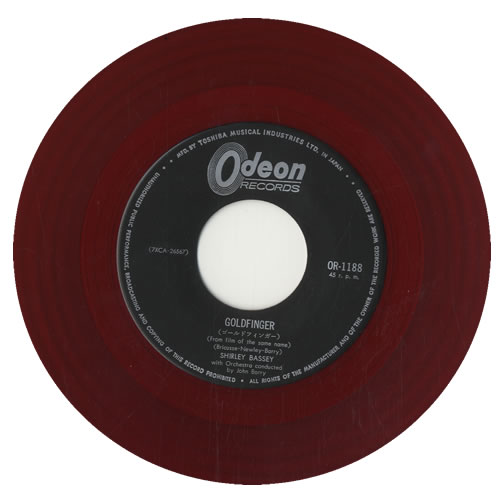 Shirley Bassey Goldfinger - Red vinyl 7" vinyl single (7 inch record / 45) Japanese SHB07GO544726