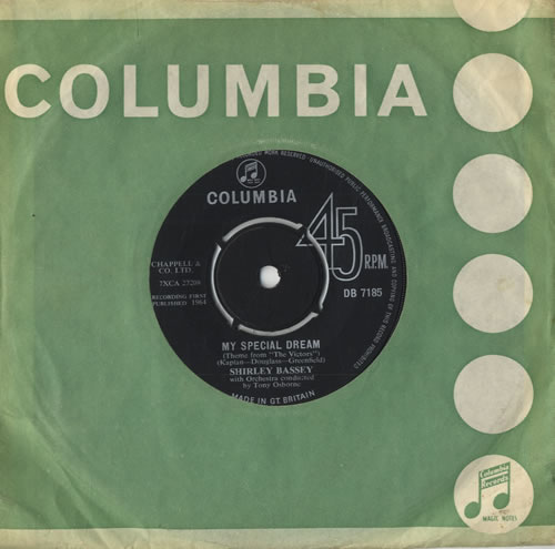 Shirley Bassey My Special Dream 7" vinyl single (7 inch record / 45) UK SHB07MY561950