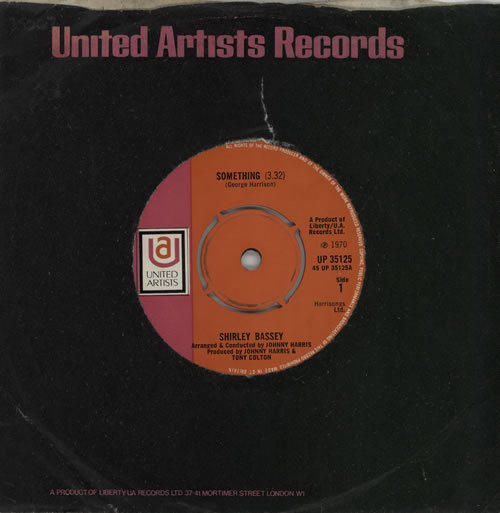 Shirley Bassey Something - 4pr 7" vinyl single (7 inch record / 45) UK SHB07SO570494