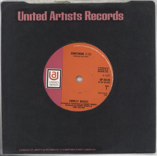 Shirley Bassey Something - Solid 7" vinyl single (7 inch record / 45) UK SHB07SO669226