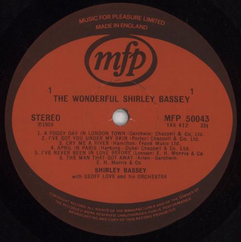 Shirley Bassey The Wonderful Shirley Bassey vinyl LP album (LP record) Dutch SHBLPTH294468