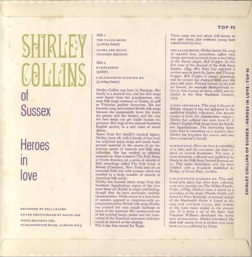 Shirley Collins Heroes In Love 7" vinyl single (7 inch record / 45) UK SYI07HE797458