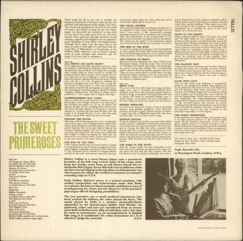 Shirley Collins The Sweet Primeroses vinyl LP album (LP record) UK SYILPTH717840