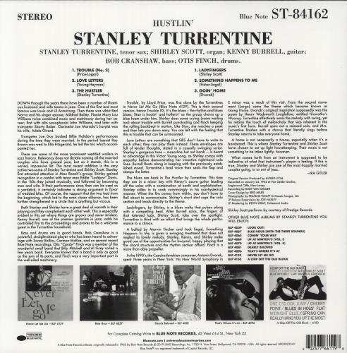 Shirley Scott & Stanley Turrentine Hustlin' - 180gm - Tone Poet Series vinyl LP album (LP record) US SZCLPHU866948