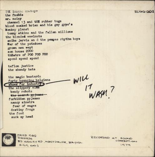 Shoes For Industry Falling In Love Again / Laughing Song 7" vinyl single (7 inch record / 45) UK VOQ07FA869789