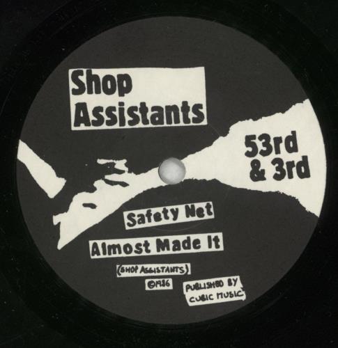 Shop Assistants Safety Net + Insert 7" vinyl single (7 inch record / 45) UK PTT07SA864482
