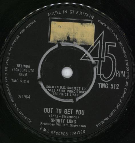 Shorty Long Out To Get You - VG 7" vinyl single (7 inch record / 45) UK SL507OU783481