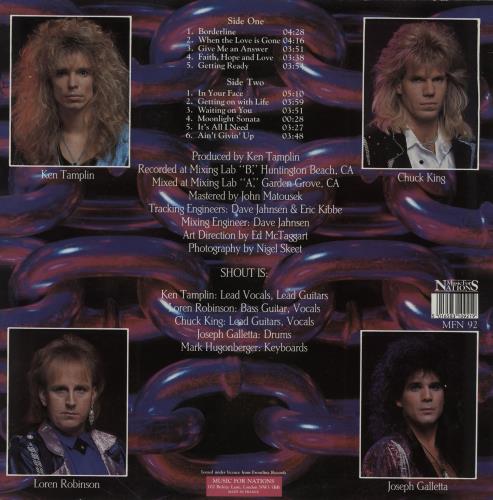 Shout (Christian Glam) In Your Face vinyl LP album (LP record) French WNPLPIN756910