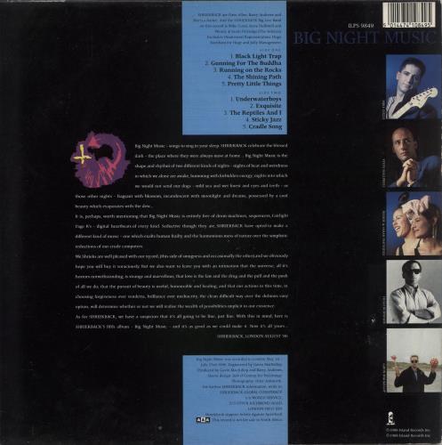 Shriekback Big Night Music vinyl LP album (LP record) UK SRKLPBI285098