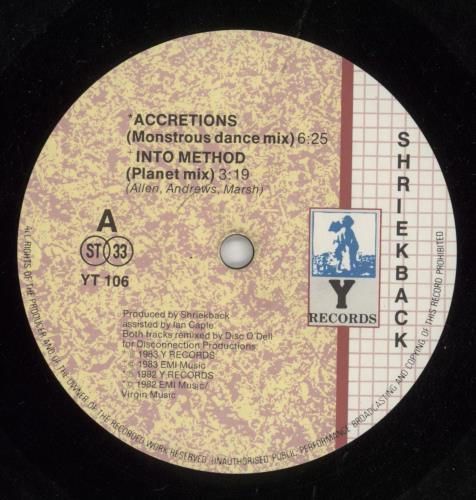 Shriekback Lined Up / My Spine 12" vinyl single (12 inch record / Maxi-single) UK SRK12LI204333
