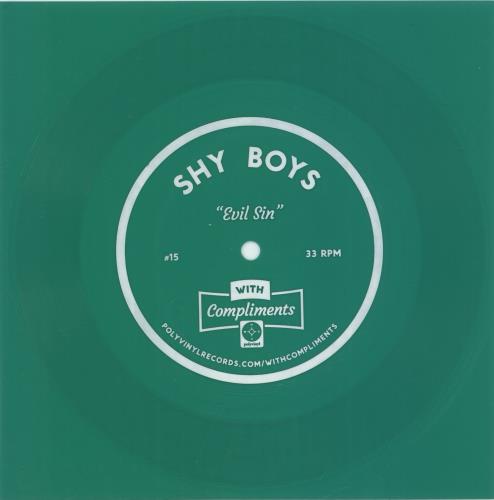 Shy Boys Evil Sin - Green Flexi-Disc 7" vinyl single (7 inch record / 45) US -Q407EV883756