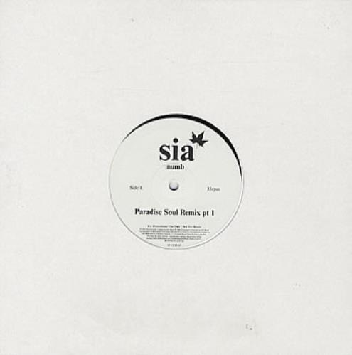 Sia Numb 10" vinyl single (10 inch record) European S-I10NU313543