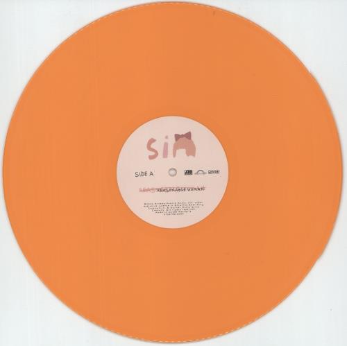 Sia Reasonable Woman - Orange Vinyl vinyl LP album (LP record) US S-ILPRE885102