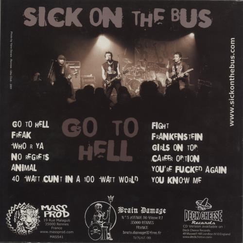 Sick On The Bus Go To Hell vinyl LP album (LP record) French 9IJLPGO881816