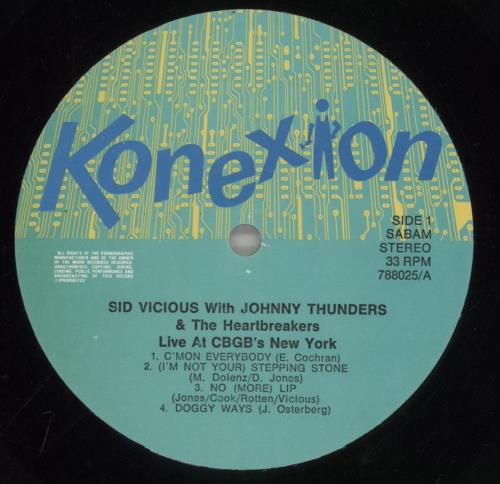 Sid Vicious Live At CBGB's New York vinyl LP album (LP record) Belgian SDVLPLI860485