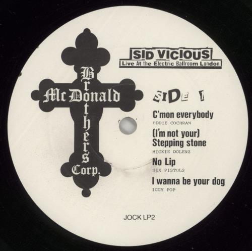 Sid Vicious Live At The Electric Ballroom London - EX vinyl LP album (LP record) UK SDVLPLI866215