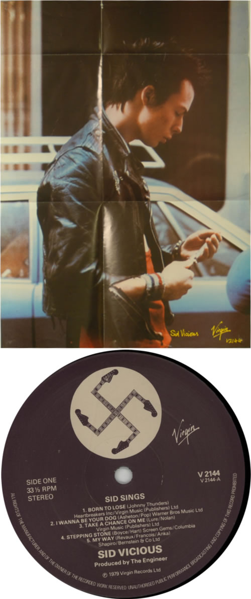 Sid Vicious Sid Sings + 2nd issue Flick Knife Poster vinyl LP album (LP record) UK SDVLPSI622884