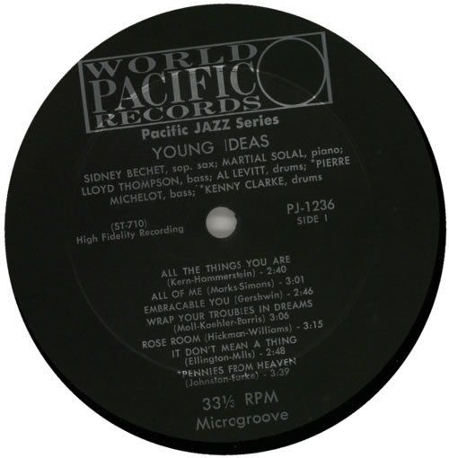 Sidney Bechet Has Young Ideas vinyl LP album (LP record) US SJBLPHA585372