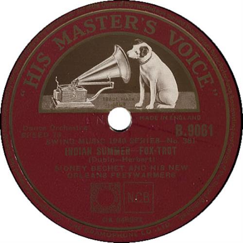 Sidney Bechet Indian Summer 78rpm shellac record UK SJB78IN397458