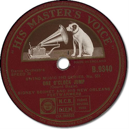 Sidney Bechet One O'Clock Jump 78rpm shellac record UK SJB78ON397457