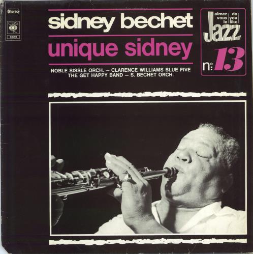Sidney Bechet Unique Sidney vinyl LP album (LP record) Dutch SJBLPUN774159