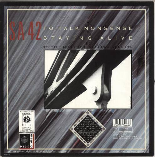 Signal Aout 42 To Talk Nonsense 12" vinyl single (12 inch record / Maxi-single) Belgian 0IG12TO726712