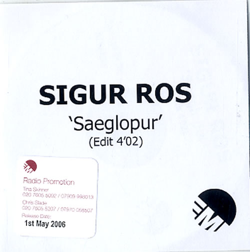 Sigur Ros Saeglopur CD-R acetate UK SIUCRSA589214