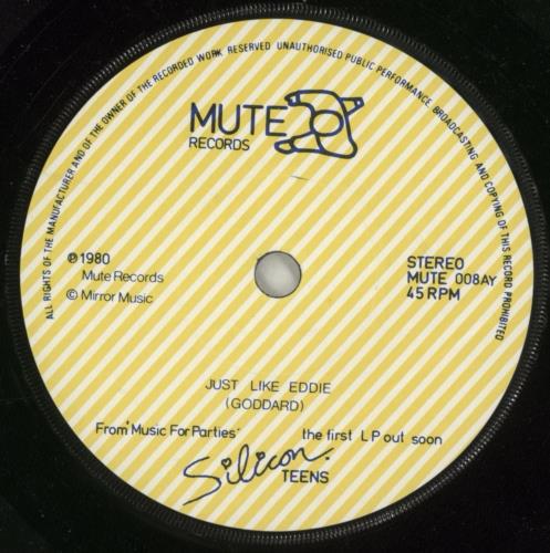 Silicon Teens Just Like Eddie / Sun Flight 7" vinyl single (7 inch record / 45) UK ILI07JU505211