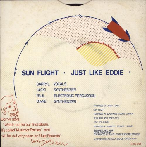 Silicon Teens Just Like Eddie / Sun Flight 7" vinyl single (7 inch record / 45) UK ILI07JU505211