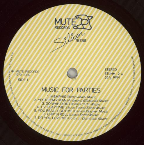 Silicon Teens Music For Parties vinyl LP album (LP record) UK ILILPMU235288