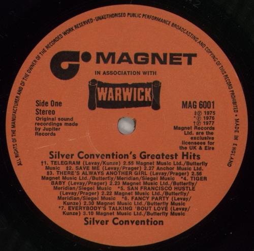 Silver Convention Greatest Hits vinyl LP album (LP record) UK SVCLPGR723798