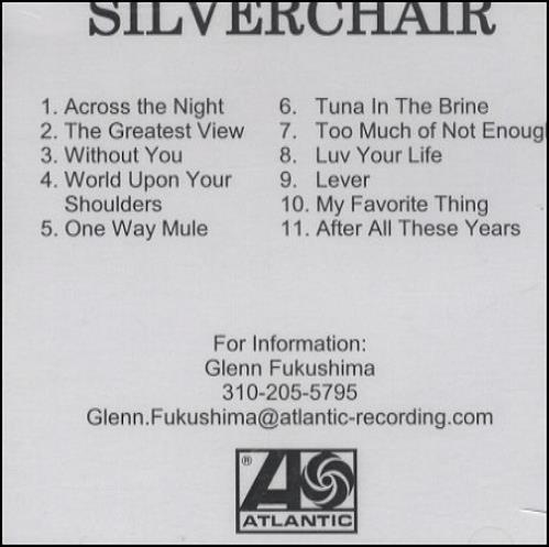 Silverchair Diorama CD-R acetate US SLVCRDI216695