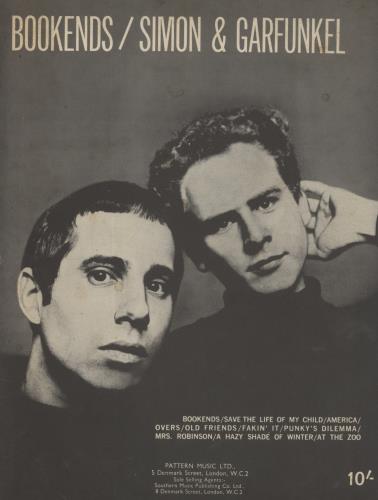 Simon & Garfunkel Bookends book UK SGFBKBO233690