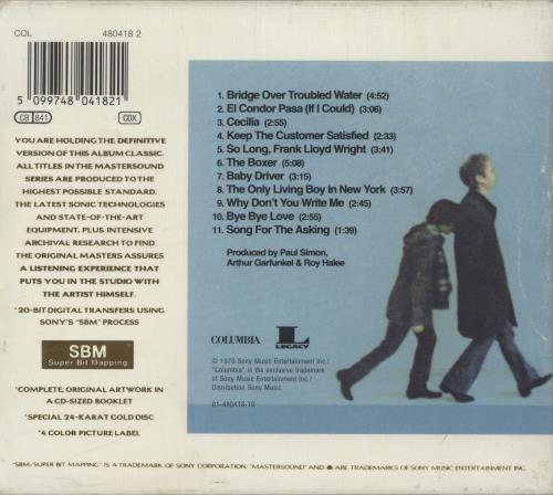 Simon & Garfunkel Bridge Over Troubled Water CD album (CDLP) UK SGFCDBR757204