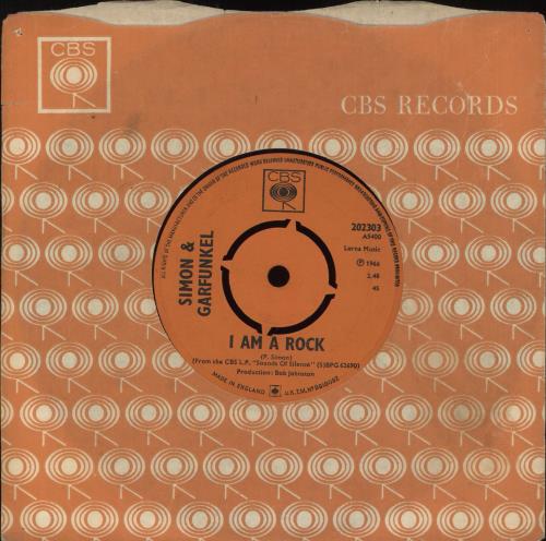 Simon & Garfunkel I Am A Rock 7" vinyl single (7 inch record / 45) UK SGF07IA678169