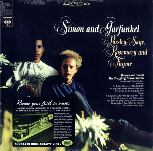 Simon & Garfunkel Parsley, Sage, Rosemary And Thyme vinyl LP album (LP record) US SGFLPPA494207