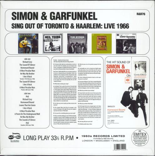Simon & Garfunkel Sing Out Of Toronto & Haarlem: Live 1966 - Sealed vinyl LP album (LP record) UK SGFLPSI773198