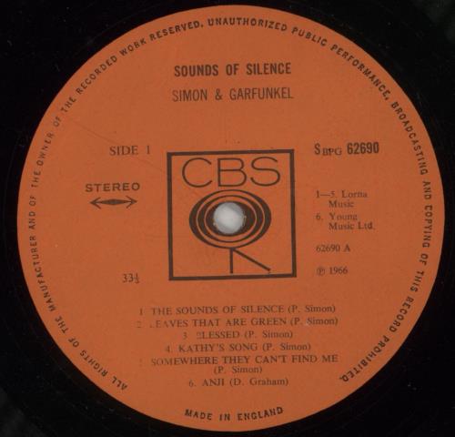 Simon & Garfunkel Sounds Of Silence - 2nd - EX vinyl LP album (LP record) UK SGFLPSO870023