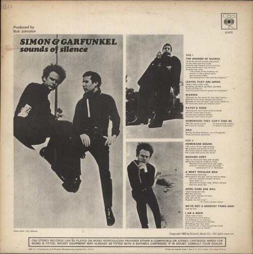 Simon & Garfunkel Sounds Of Silence - 2nd - EX vinyl LP album (LP record) UK SGFLPSO873356