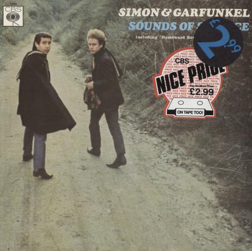 Simon & Garfunkel Sounds Of Silence - Graduated label - Stickered vinyl LP album (LP record) UK SGFLPSO822674