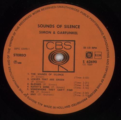 Simon & Garfunkel Sounds Of Silence vinyl LP album (LP record) Dutch SGFLPSO864014