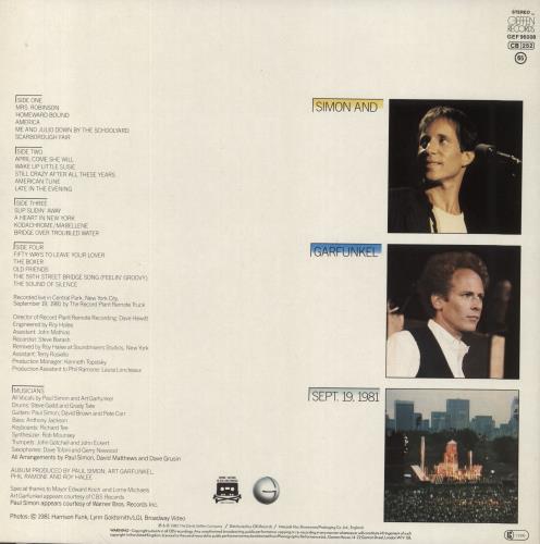 Simon & Garfunkel The Concert In Central Park + Lyric Booklet - EX 2-LP vinyl record set (Double LP Album) UK SGF2LTH858639