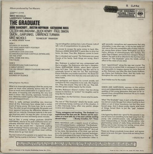 Simon & Garfunkel The Graduate - 1st - EX vinyl LP album (LP record) UK SGFLPTH683606